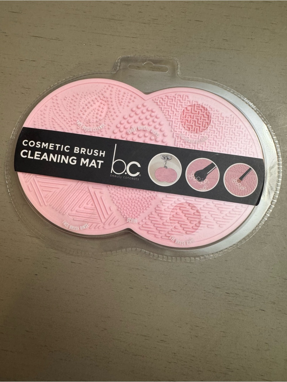 Beauty Concepts Pink Cosmetic Brush Cleaning Mat